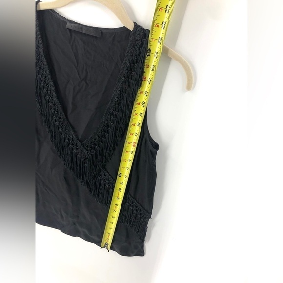 Jenni Kayne 100% Silk Top Womens XS Fringe Quiet Luxury Tank Western Glam Boho - Picture 6 of 7